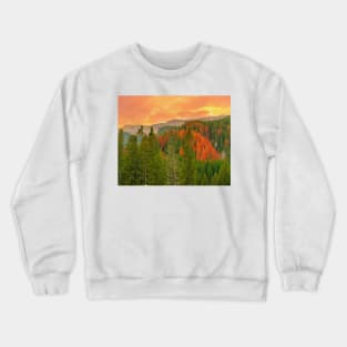 Autumn evening in Bucegi Mountains Crewneck Sweatshirt